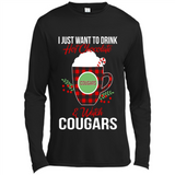 I Just Want To Drink Hot Chocolate & Watch Washington State Cougars Ugly Christmas Sweater PINGPONG