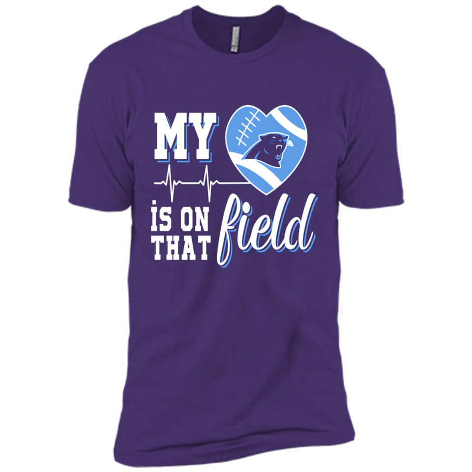 Carolina Panthers Football My Heart is on that Field - Premium Short Sleeve T-Shirt