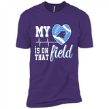 Carolina Panthers Football My Heart is on that Field - Premium Short Sleeve T-Shirt