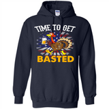 Time To Get Basted Funny Turkey Beer Thanksgiving - Hoodie
