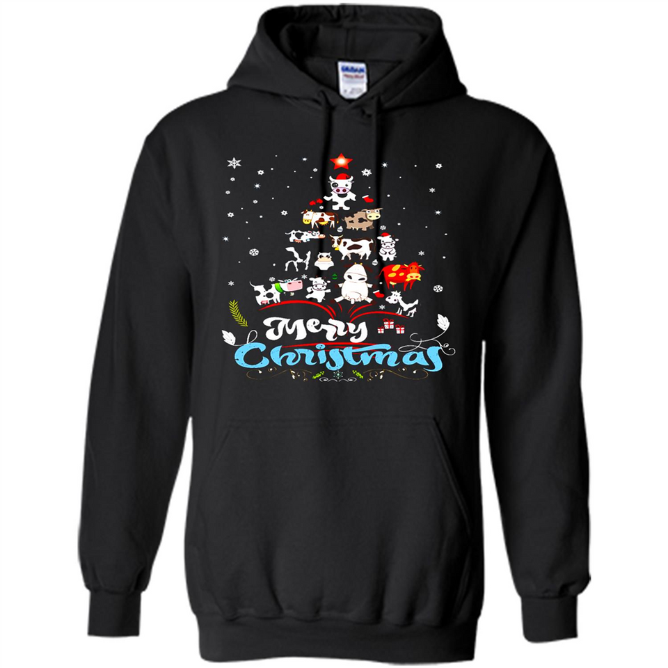 Christmas Ugly Sweater Animal Tree Pine Merry Christmas - Hoodie