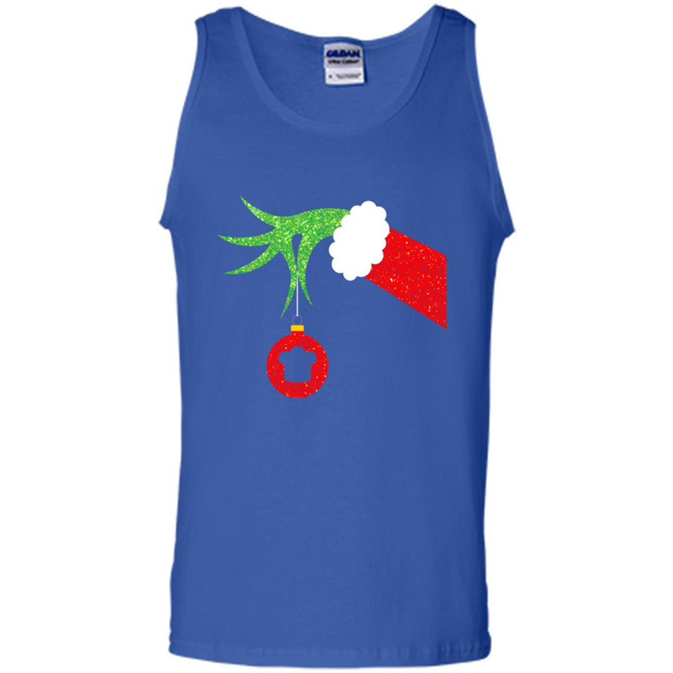 Funny Grinch Hand Holding Chef Ornament Christmas PING PONG