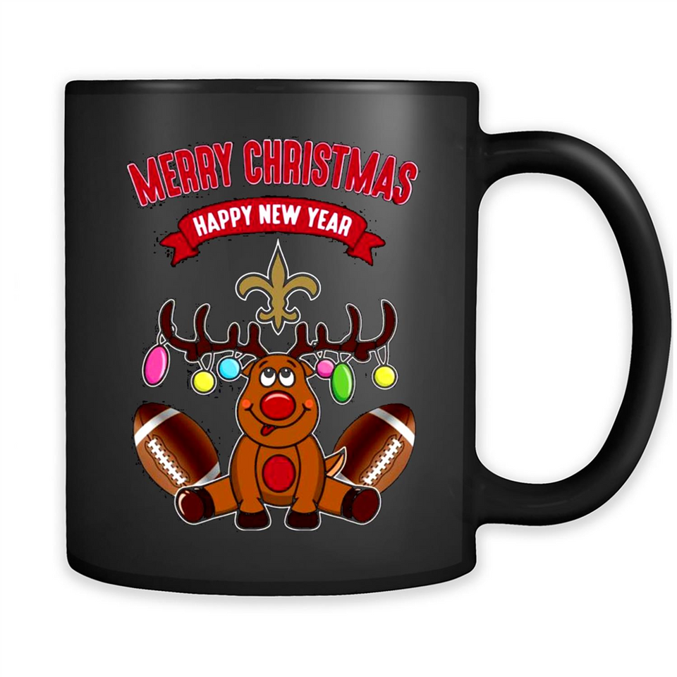 New Orleans Saints NFL Reindeer Funny Merry Christmas And Happy New Year