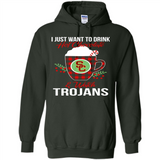 I Just Want To Drink Hot Chocolate & Watch USC Trojans Ugly Christmas Sweater PINGPONG