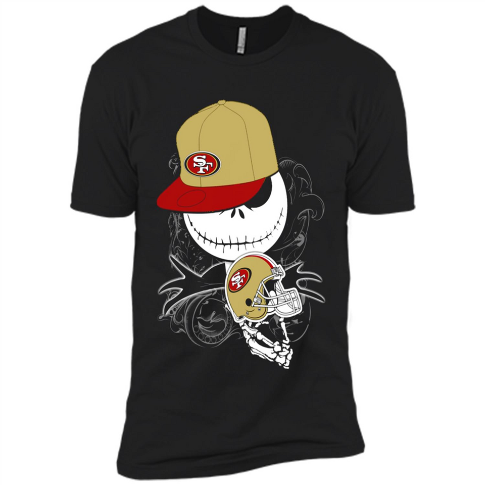 Jack Skellington The Nightmare Before Christmas-49ers Football - Premium Short Sleeve T-Shirt