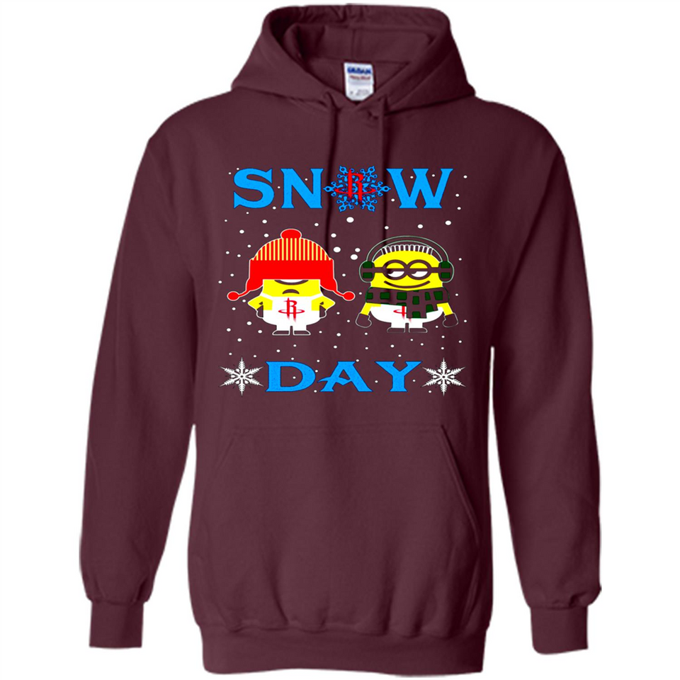 Snow Day Shirt For Houston Rockets Vs Minion Fans pingpong