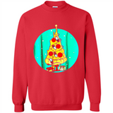Funny Pizza Ugly Christmas Sweater Xmas Pizza Tree - Sweatshirt