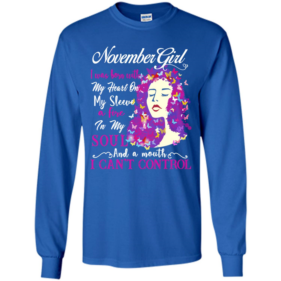 November Butterfly Girl - Long Sleeve T-Shirt