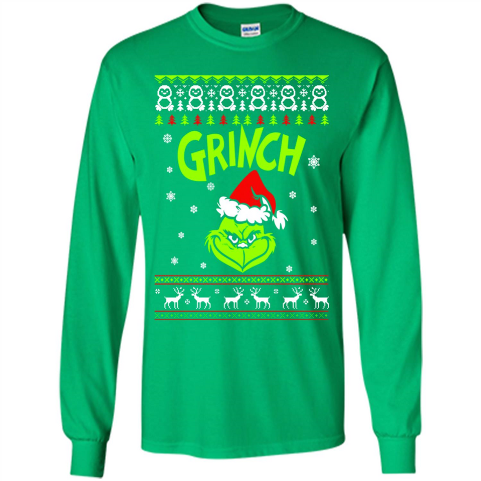 The Grinch Face Christmas - Long Sleeve T-Shirt