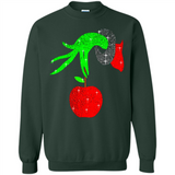 Christmas The Grinch Hand Holding Apple Ornament sweater - Sweatshirt