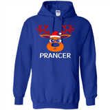 Prancer Reindeer Santa Claus Funny Xmas Holiday T-Shirt - Hoodie
