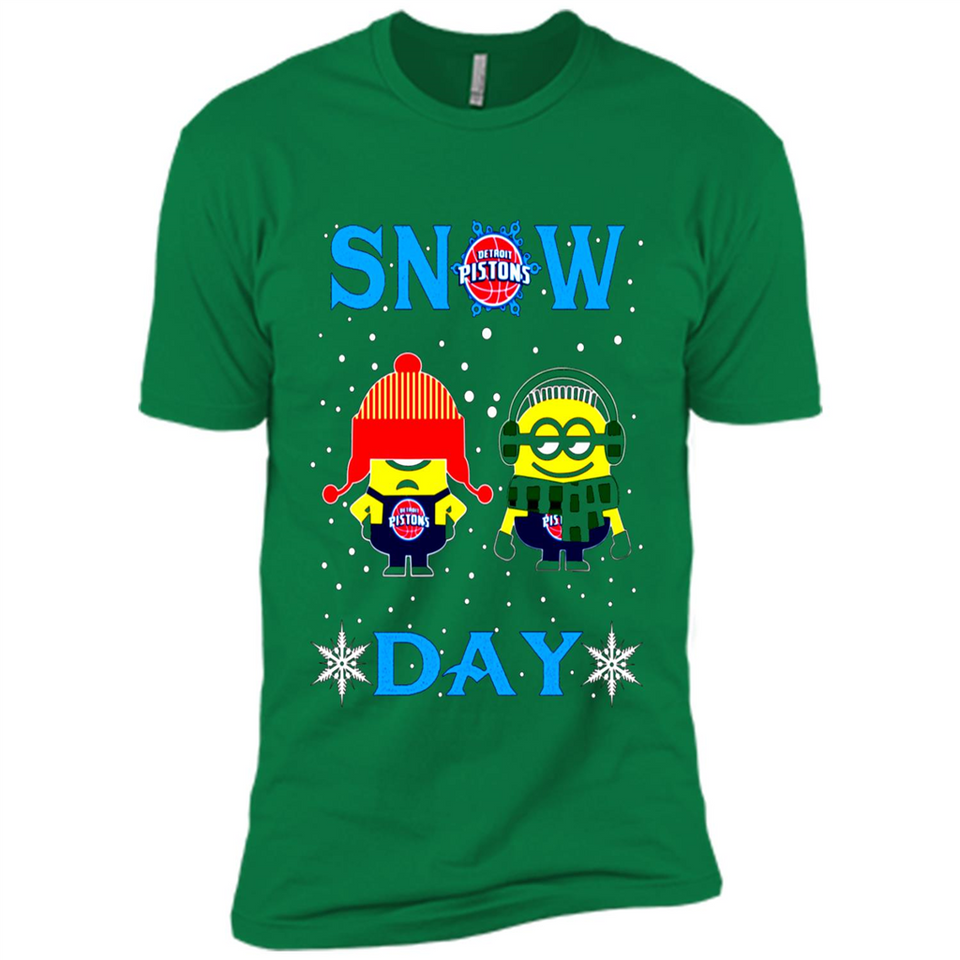 Snow Day Shirt For Detroit Pistons Vs Minion Fans pingpong