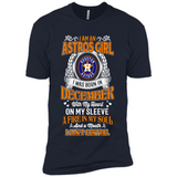 I Am An Houston Astros Girl I Was Born In December With My Heart On My Sleeve A Fire In My Soul And A Mouth I Cant Control - Premium Short Sleeve T-Shirt