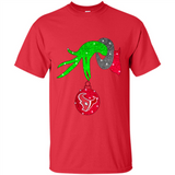 GRINCH HAND HOLDING HOUSTON TEXANS GLITTER CHRISTMAS PINGPONG