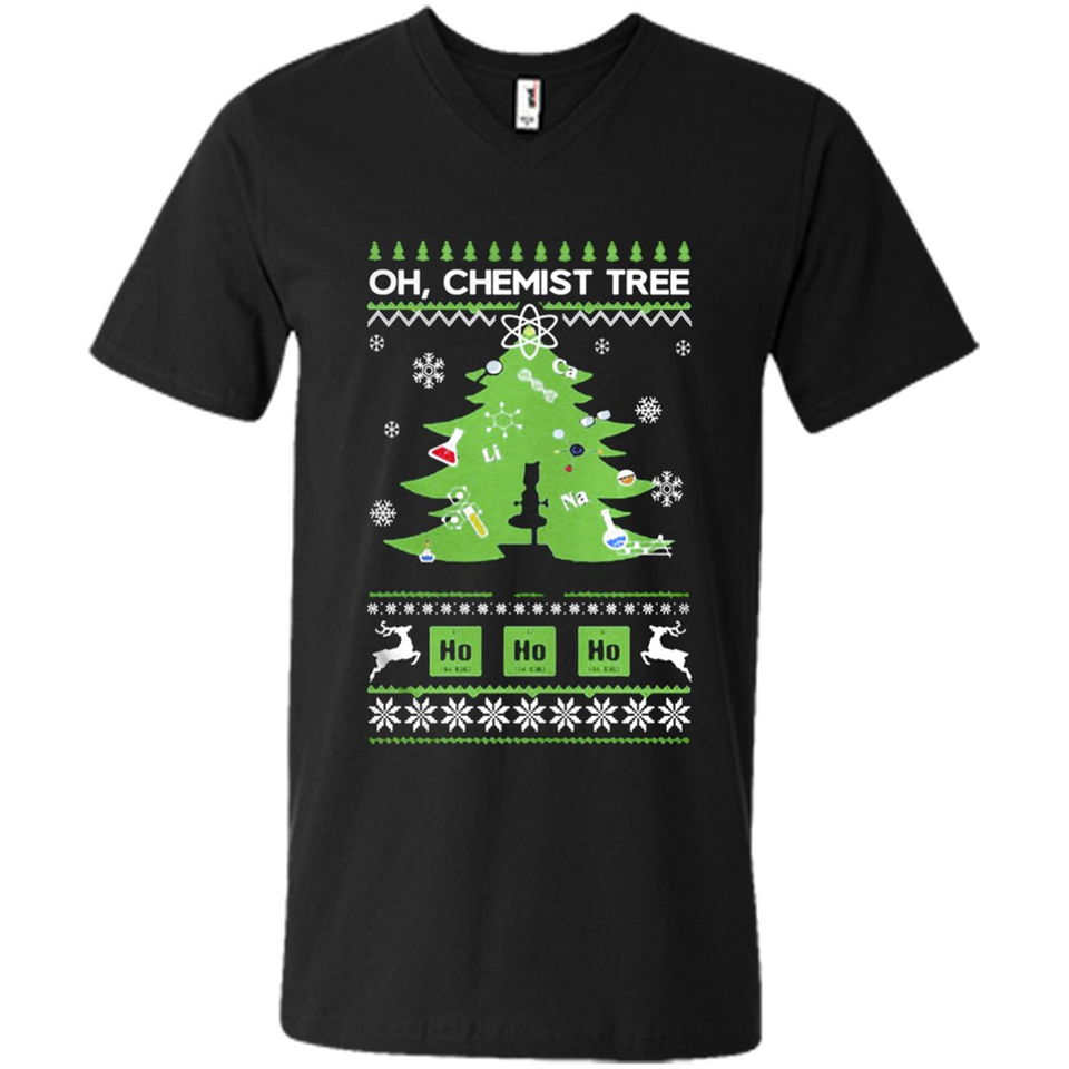 Oh Chemist Tree Ugly Christmas Sweater - Men's V-Neck