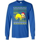 Merry Slothmas Sloth Christmas Sweater PINGPONG - Long Sleeve T-Shirt