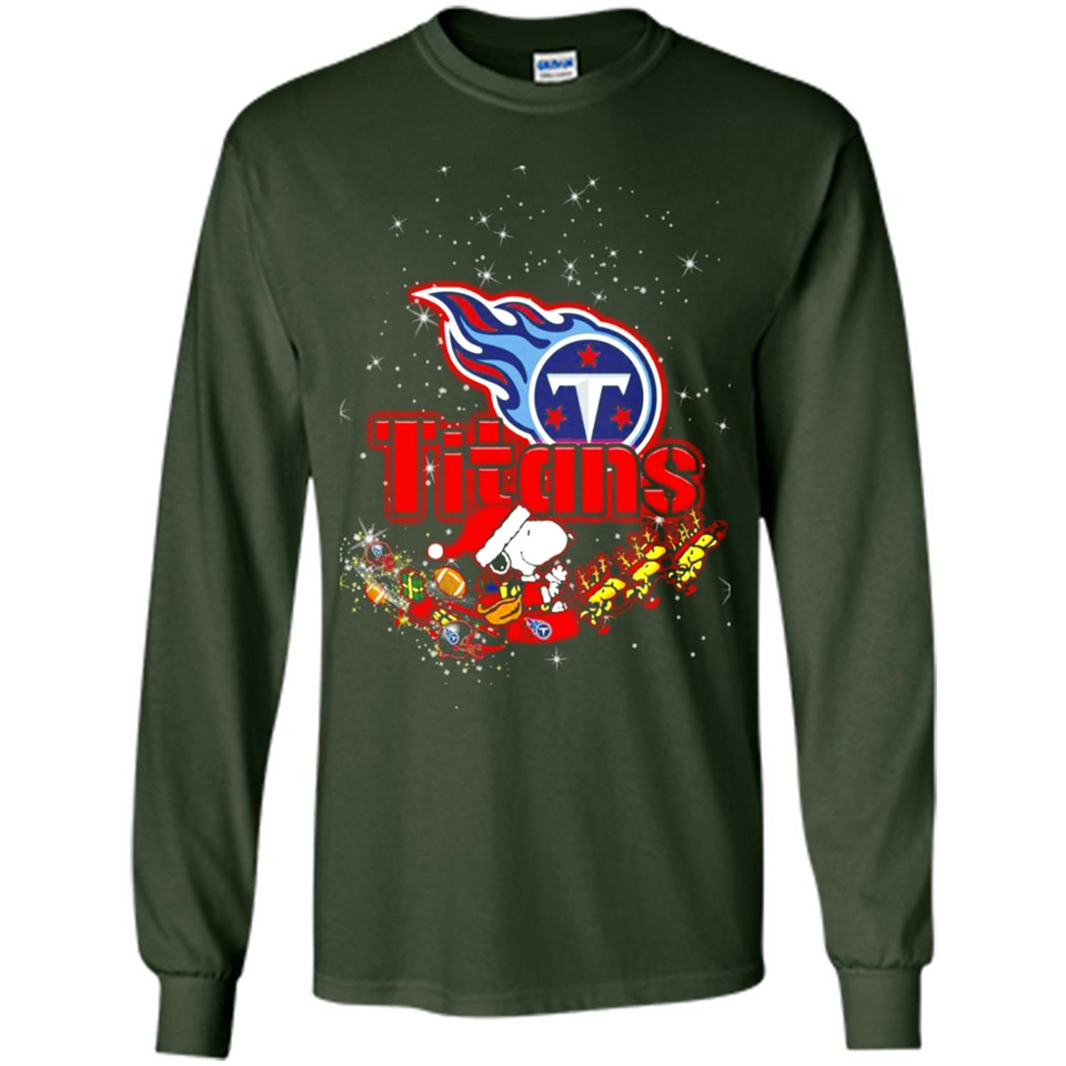 Snoopy Christmas Tennessee Titans - Long Sleeve T-Shirt