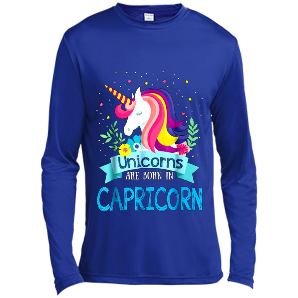 Unicorns are born in Capricorn Birthday Rainbow Gift Custom Ultra Cotton