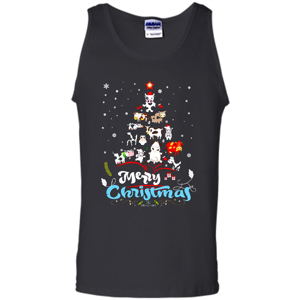 Christmas Ugly Sweater Animal Tree Pine Merry Christmas - Tank Top