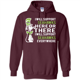 Shirt For Dr Seuss Cat And Seattle Seahawks Fans - Hoodie