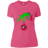 GRINCH HAND HOLDING COLUMBUS BLUE JACKETS GLITTER CHRISTMAS PINGPONG