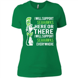 Shirt For Dr Seuss Cat And Seattle Seahawks Fans - Ladies' Boyfriend T-Shirt