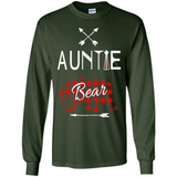 Aunt Shirt Buffalo Plaid Family Camp Bear Tee - Long Sleeve T-Shirt