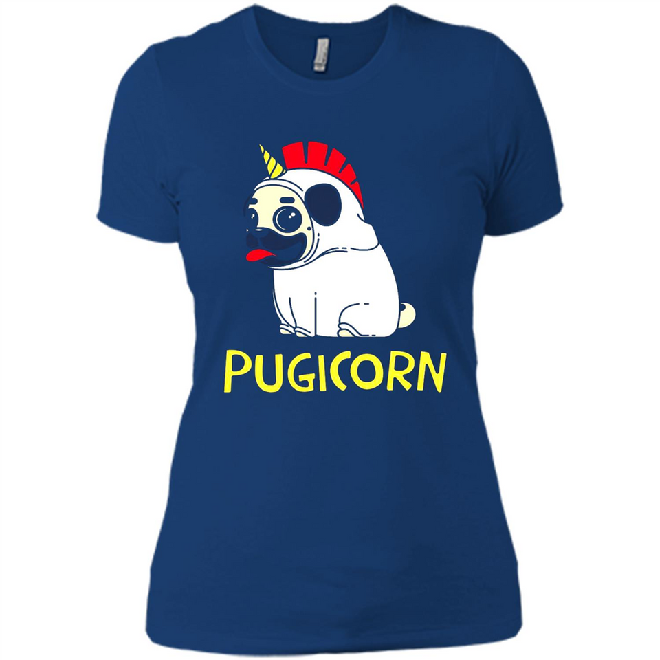 Pugicorn Pug Unicorn Funny Shirt PINGPONG - Ladies' Boyfriend T-Shirt