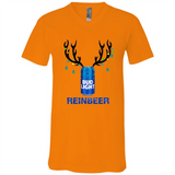 Bud Light Reinbeer Funny Beer Reindeer Christmas Sweatshirt - Canvas Unisex V-Neck