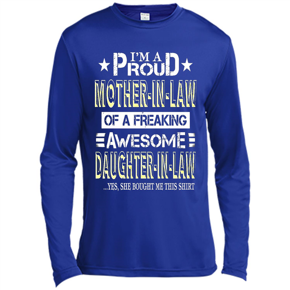 I'm A Proud Mother In Law Of A Freaking Awesome Daughter - Canvas Long Sleeve T-Shirt