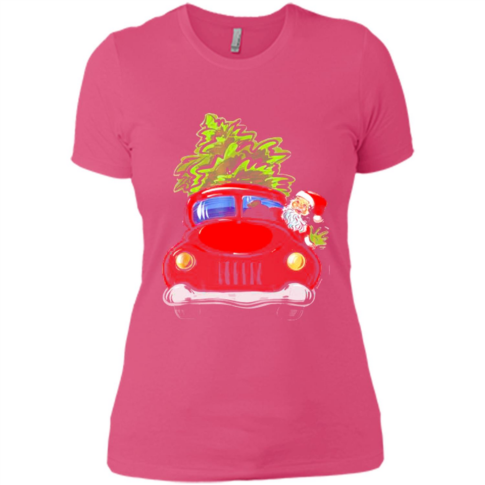 Vintage Santa red Truck Christmas Tree PINGPONG