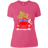 Vintage Santa red Truck Christmas Tree PINGPONG