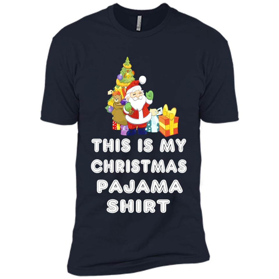 This is My Christmas Pajama Shirt - Santa Bear Tree Gift Tee