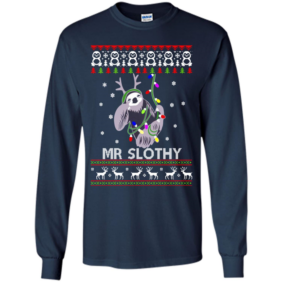 Mr Slothy Christma - Long Sleeve T-Shirt