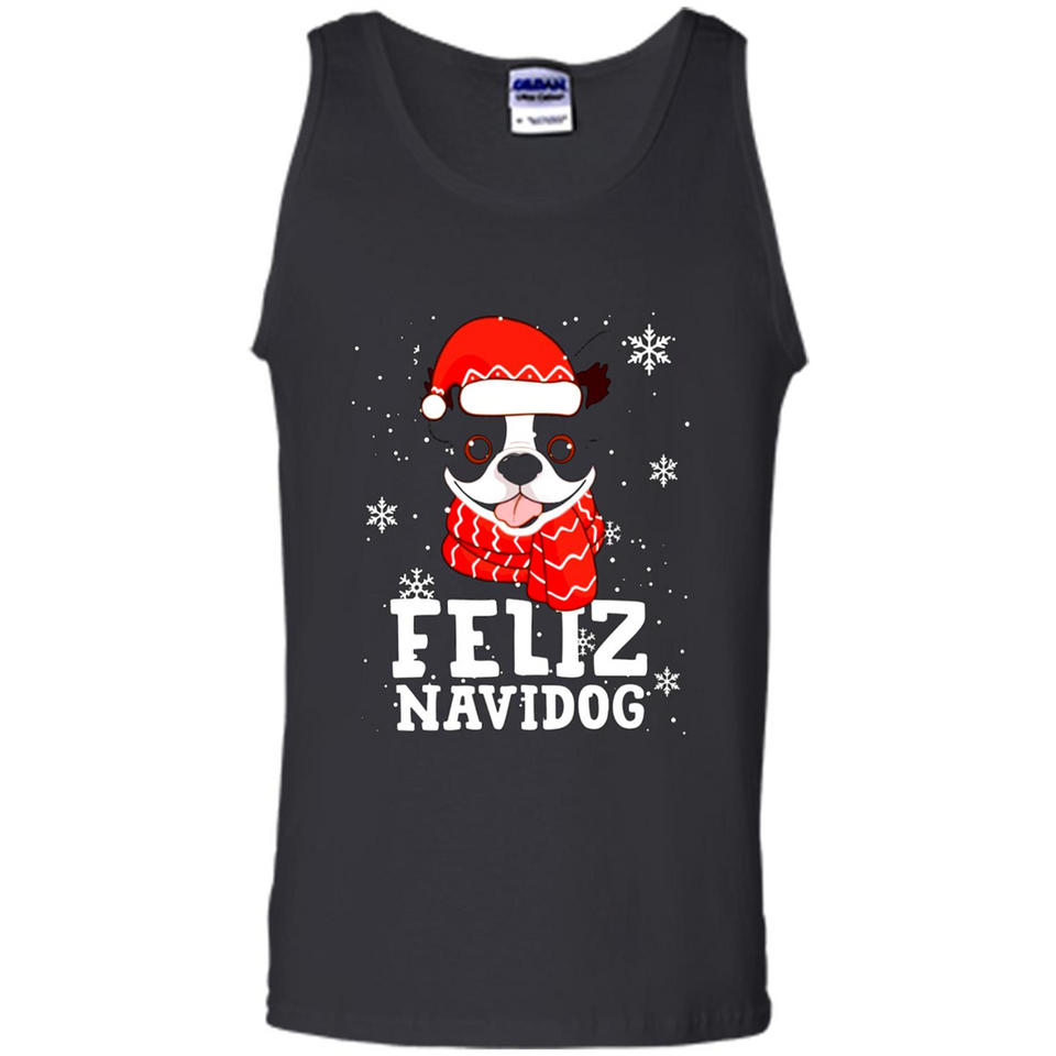 Feliz Navidog Boston Terrier Dog Ugly Xmas Sweater PING PONG