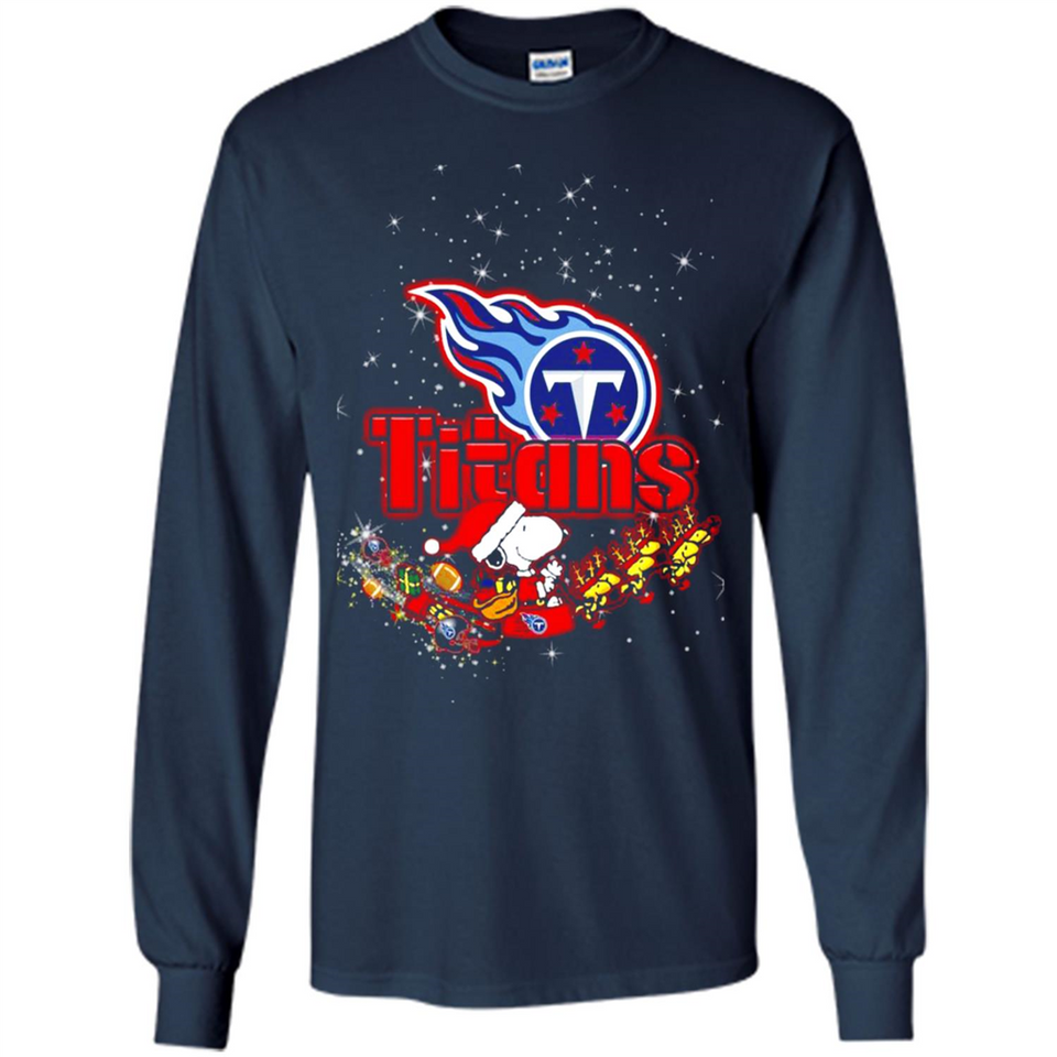 Snoopy Christmas Tennessee Titans - Long Sleeve T-Shirt