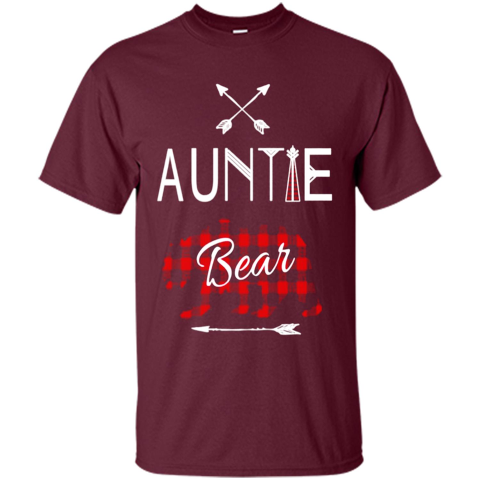 Aunt Shirt Buffalo Plaid Family Camp Bear Tee - Shirt