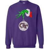 Fantastic Georgia Tech Yellow Jackets Glitter Grinch Monogram Ornament Christmas - Sweatshirt