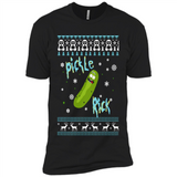 Rick and Morty Pickle Rick Ugly Christmas Sweater - Premium Short Sleeve T-Shirt
