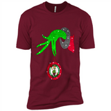 GRINCH HAND HOLDING BOSTON CELTICS NBA GLITTER CHRISTMAS PINGPONG