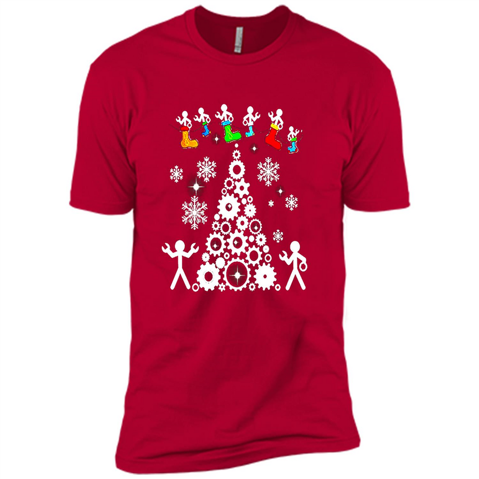 Funny Mechanics Ugly Christmas 2018 - Premium Short Sleeve T-Shirt