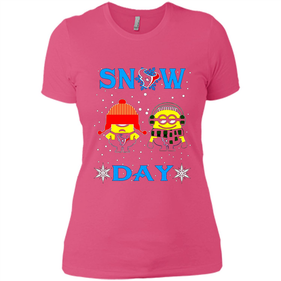Snow Day Shirt For Houston Texans Vs Minion Fans pingpong