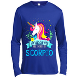 Unicorns are born in Scorpio Birthday Rainbow Gift Ladies Custom