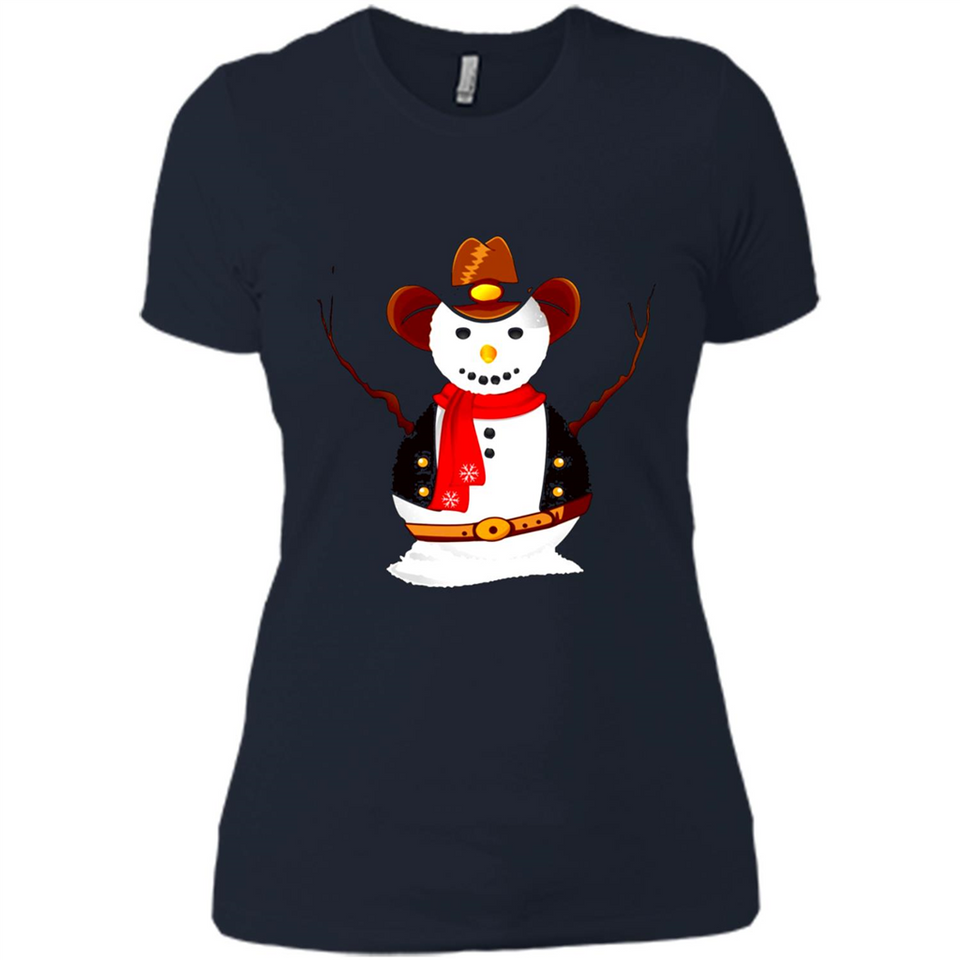 Snowman Cowboy Merry Christmas Xmas