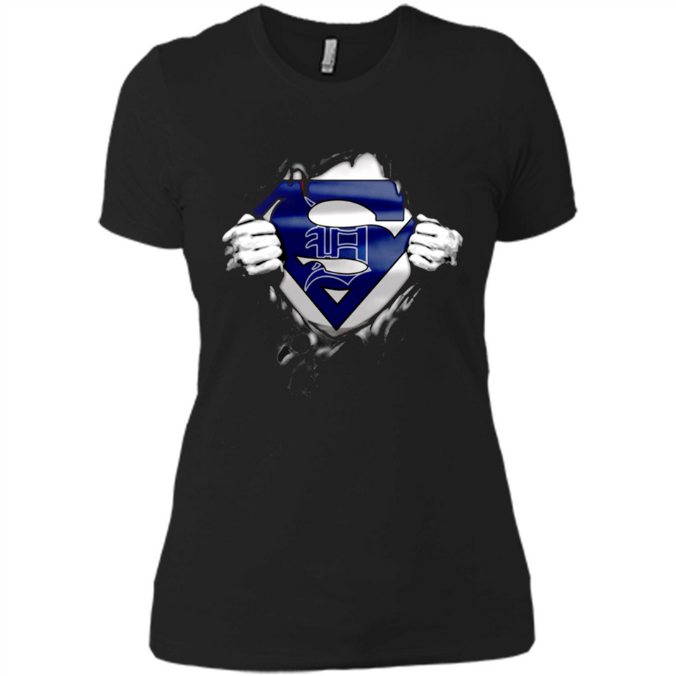 Detroit Tigers And Superman Fans - Ladies' Boyfriend T-Shirt
