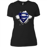 Detroit Tigers And Superman Fans - Ladies' Boyfriend T-Shirt