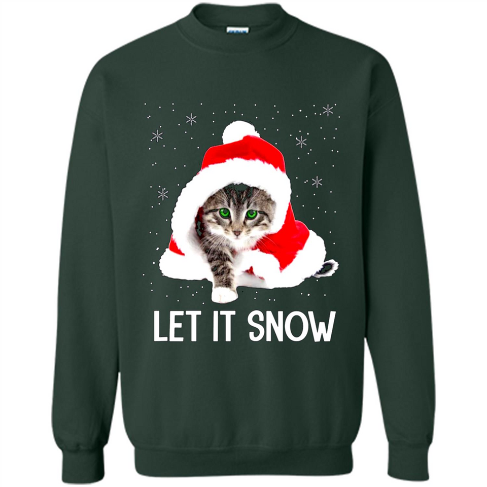 Let It Snow Cat Christmas sweater PINGPONG