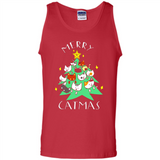 Merry Catmas Funny Cool Christmas Mug PINGPONG - Tank Top