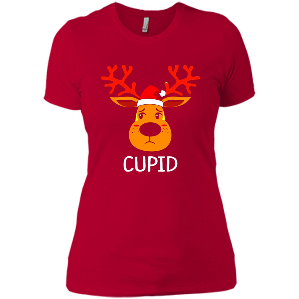 Cupid Santa Claus Funny Xmas Holiday T-Shirt - Ladies' Boyfriend T-Shirt