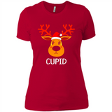 Cupid Santa Claus Funny Xmas Holiday T-Shirt - Ladies' Boyfriend T-Shirt